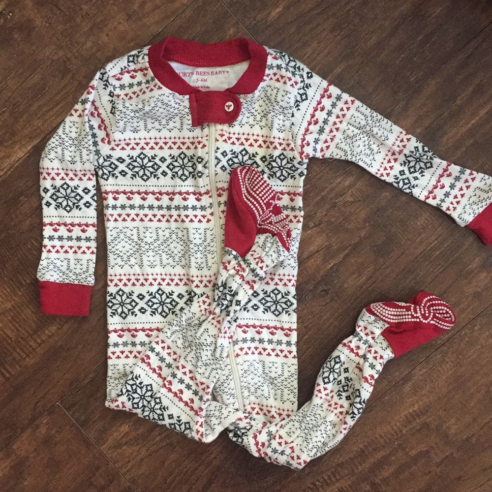 Baby holiday pajamas, Burt’s bees